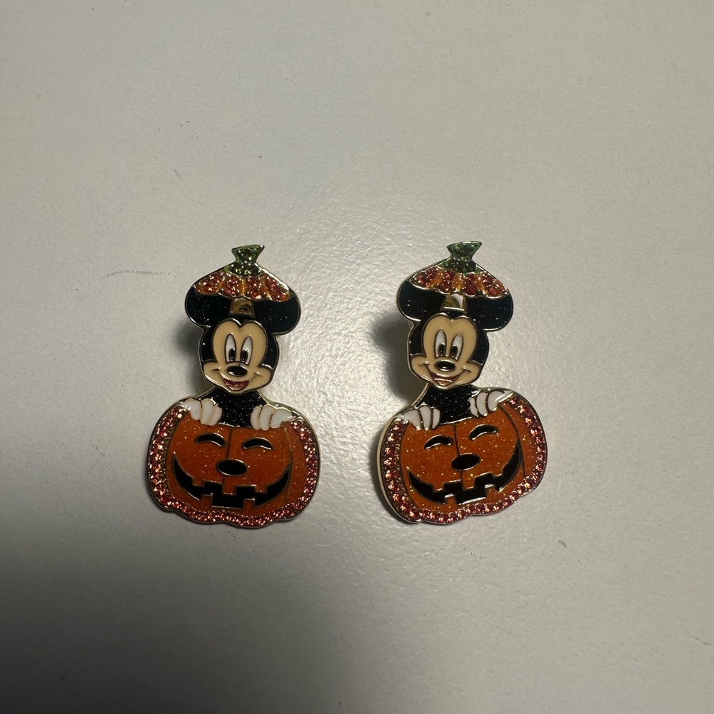 Mickey Mouse Halloween Pumpkin Earrings